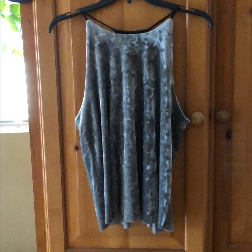 Suede grey top never used